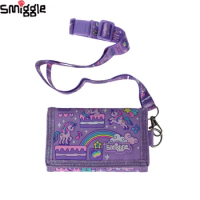 Australia Smiggle Original Children's Wallet Girls Cute Kawaii Coin Purse Purple Cartoon Unicorn 5 Inches New Fashion Kids' Bags