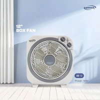 Dawa 12\ Box Fan Table Fan 50Watt With Timer Motor Kipas Kotak"