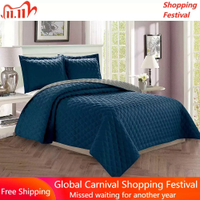 Bedspread on the Bed Cover 3-Piece Bedspread Coverlet Quilted Set With Shams - Full/Queen Mattress Covers Free Shipping Duvets