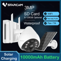 Vstarcam CB69 Wireless Rechargeable Camera 3MP Outdoor Solar Security IP Cam Wifi Battery Camera Powered Support Solar Panel