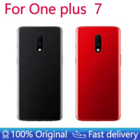 Original For OnePlus 7 Back Battery Cover Door Rear Glass For Oneplus 7 Battery Cover 1+7 Housing Case With Camera Lens