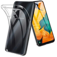 Luxury Transparent Silicone Mobile Case for Samsung Galaxy A40 A40S 2019 SamsungA40 Shockproof Soft Clear TPU Phone Back Cover