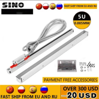 SINO 0.005mm Optical Grating Ruler Sensor 5um Linear Scale For Turning Lathe Milling DRO Display KA300 TTL 570mm~920 1020mm