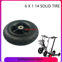 High Quality 6X1 1/4 Explosion Proof Solid Tire with Aluminum Wheel Fits 6 Inch Electric Scooter Folding Bike Accessories