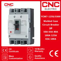 CNC 3P 125A AC400V 15kA MCCB Moulded Case Circuit Breaker Solar Switch Motor Protection