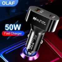 Olaf 25W PD Car Charger Fast Charger QC3.0 USB C Charger for huawei xiaomi samsung iphone14 13 mobile phone adapter in car