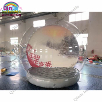 3m Diameter Christmas Inflatable Snow Globe, Giant Inflatable Human Size Snow Globe For Advertising