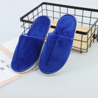 3-5Pairs/Lot Winter Hotel Slippers Men Travel Disposable Cotton Slippers Home Hospitality Breathable Soft SPA Guest Slides Shoes