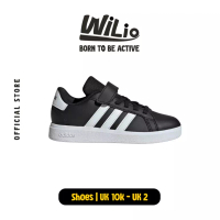 ADIDAS ADIDAS Grand Court 2.0 Shoes El C IE5995 - Sepatu Anak (Hitam)