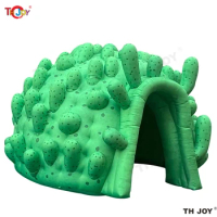 8m Green Giant Inflatable Cactus Igloo Dome Tent With Led And Blower For Outdoor Parties Or Events