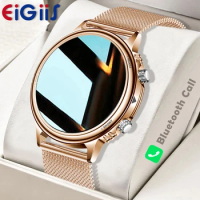 EIGIIS Bluetooth Call Smart watch Women 1.32'' Sports Watch Heart Rate Monitor Blood Pressure Smart Bracelet For Android IOS