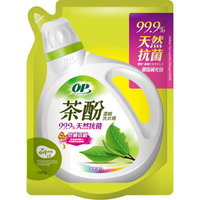 OP 茶酚天然抗菌濃縮洗衣精補充包-1500g/包(防蹣低敏) [大買家]