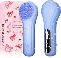 Silicone Face Scrubber Waterproof Electric Facial Cleansing Brush for Men & Women Rechargeable Face 