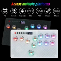 Fighting Mini Hitbox Game Controller Arcade Sticks For PC /PS3/ PS4 /Switch 3 Types of Switches 9 Colors Hitbox Caps