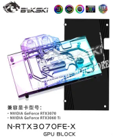Bykski N-RTX3070FE-X,3070 GPU Water Block For NVIDIA Founders RTX 3070 3060Ti Video Card,GPU Cooler VGA Radiator A-RGB SYNC