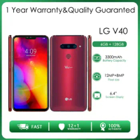 Original LG V40 Dual SIM V405EBW Unlocked Refurbished Mobile Phone 16MP 6GB RAM 128GB ROM GSM Good Quality Free Shipping