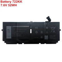 7.6V 52Wh Genuine Original 722KK Lithium Battery For Laptop For Dell XPS 13 9300 i5 FHD I7-1065G7 9310 9380 2XXFW FP86V WN0N0