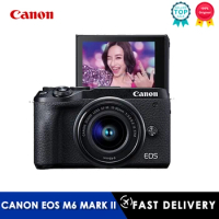 Canon EOS M6 Mark II Mirrorless Camera Digital Camera With EF-M 15-45mm F/3.5 Lens Compact Camera Professional Photography