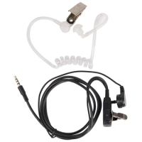 Surveillance Security Clear Coiled Acoustic Air Tube Earpiece PTT for iPhone Samsung Huawei HTC LG S