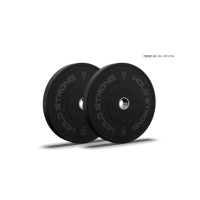 【HOLD STRONG】黑色橡膠槓片 15公斤-二入組(槓片　奧桿專用)
