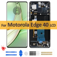 6.55" Original LCD For Motorola Edge 40 XT2303-2 LCD Display Screen Touch Panel Digitizer Assembly With Frame For Moto Edge40