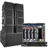 4CH 2000W DIGITAL AMPLIFIER And Passive 10 Inch Sound System Line Array Speakers Set