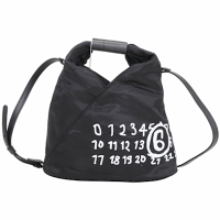 MM6 MAISON MARGIELA Japanese 數字LOGO尼龍手提 斜背托特包(黑色)