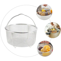 Stainless Steel Fry Basket, Wire Mesh Frying Basket Handle, Kitchen Strainer Colander, Serving Food, 8Inch
