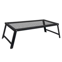 Portable Foldable BBQ Grill Rack Campfire Table for Cooking Camping Barbecue