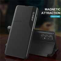 Smart Flip Magnetic Leather For Samsung Galaxy S20 20FE 20Plus 20Ultra View Window Phone Case For Samsung S21 21Ultra 21+ Cover