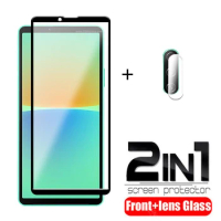 2in1 Full Cover Protective Glass For Sony Xperia 10 1 IV Tempered Film For Sony X peria 1 Xperia10 Xperia1 IV 1IV Lens Protector