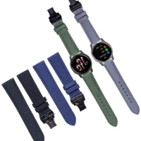 For Garmin Venu 2 2S Butterfly Buckle Canvas Nylon Wristband Sq / Vivoactive 3 4 / 4S 40mm Watch Band Strap Smartwatch Watchband