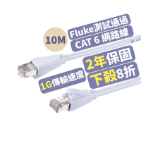 【PX 大通-】CAT6高速10M10米250M乙太1G網路線Fluke線纜測試RJ4網路攝影機POE供電交換器