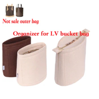 Bag Insert Organizer for LV Bucket GM Monogram Designer Bag,Round Bags Inner Liner Accessories Support Customization