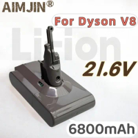 For Dyson V8 21.6V 6800mAh Replacement Battery for Dyson V8 Absolute Cord-Free Vacuum Handheld Vacuum Cleaner Battery