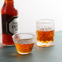 2只裝aderia津輕初雪杯日本手工錘紋玻璃杯威士忌酒杯茶杯錘紋