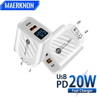 PD 20W Phone Charger USB C Charger 2 Ports Quick Charging For Xiaomi 10 13 Pro IPhone 11 13 14 Pro Huawei Travel Charger Adaptor
