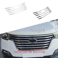 For Hyundai Starex H-1 H1 2018 2019 2020 2021 2022 Protection Detector Trims ABS Chrome Engine Front Up Grid Grill Grille Strips