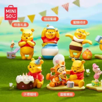 MINISO Disney Blind Box Winnie The Pooh Old Friends Party Mysterious Surprise Box Figure Tigger Eeyore Piglet Model Toy Dolls