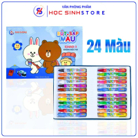 Hộp 24 Cây Bút Sáp Màu Ánh Dương S24AD-3 Chất Màu Mềm Mịn, Đều Màu, Chất Lượng Tốt