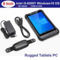 8 Inch IP67 Waterproof Shockproof Rugged Tablet PC Windows 10 Industrial Tempered Glass Computer 256GB 512GB