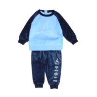 【NIKE 耐吉】連身裝 童裝 JORDAN 天空藍 長袖套裝 童裝 JD942044TD695(連身裝 童裝)