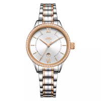Beijing Jam Tangan Wanita Beijing BL050009 Classic Ladies Silver Dial Dual Tone Stainless Steel