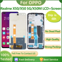 New LCD 6.57" For OPPO Realme X50 5G Global LCD RMX2144 X50m 5G Display Touch Screen Digitizer Assembly replacement with frame