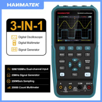 Hanmatek Digital Oscilloscope Multimeter Signal Generator Source 3 in 1 Multifunction 2 Channel Electronic Component Tester