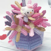 wfpfbec Cross Stitch DIY Embroidery Cross Stitching Semi-finished Crafts flower bottle and pen container Already cropped