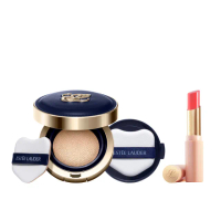 【Estee Lauder 雅詩蘭黛】粉磨皮氣墊水啵啵潤唇膏組(完美鎖妝氣墊粉餅+水啵啵琉璃潤唇膏/IU同款/底妝)