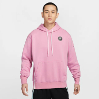 【NIKE 耐吉】長袖上衣 男 帽T 磨毛 AS U NK SABRINA SIGNATURE HDY 粉 FV3206-699