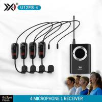 XXD U12FS-4 Microphone Wireless Headset Bando XXD 4 in 1 Jarak 70 Meter Pemakain 7 Jam Multi Channel