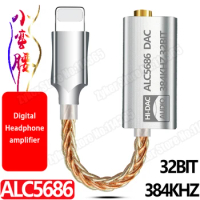 ALC5686 CX31993 HiFi DAC Headphone Amplifiers Audio Decoding AMP Adapter Sound Card Digital Decoder 32bits/384KHz For iPhone iOS